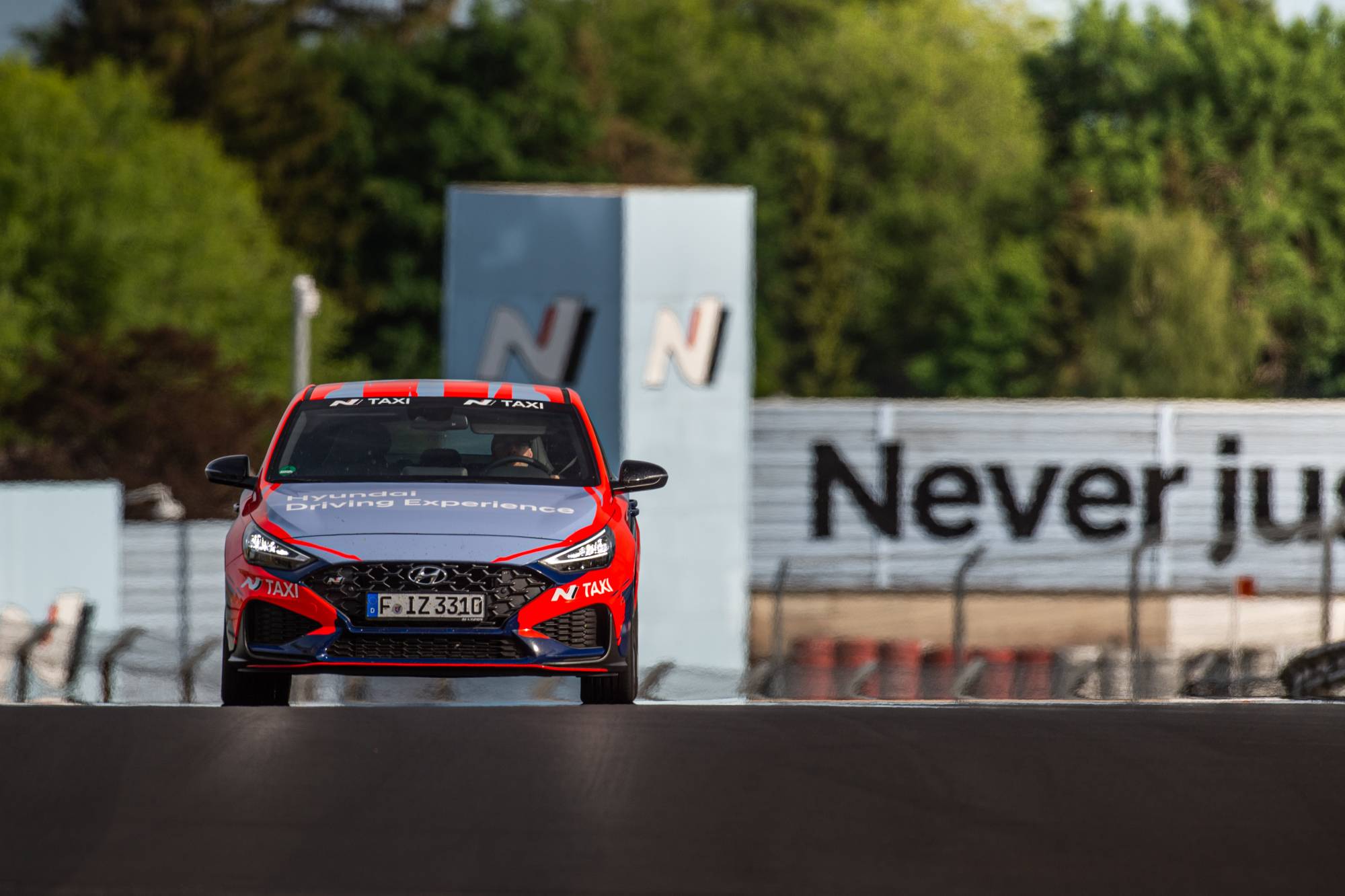 Hyundai N Taxi i30N on the Nordschleife track
