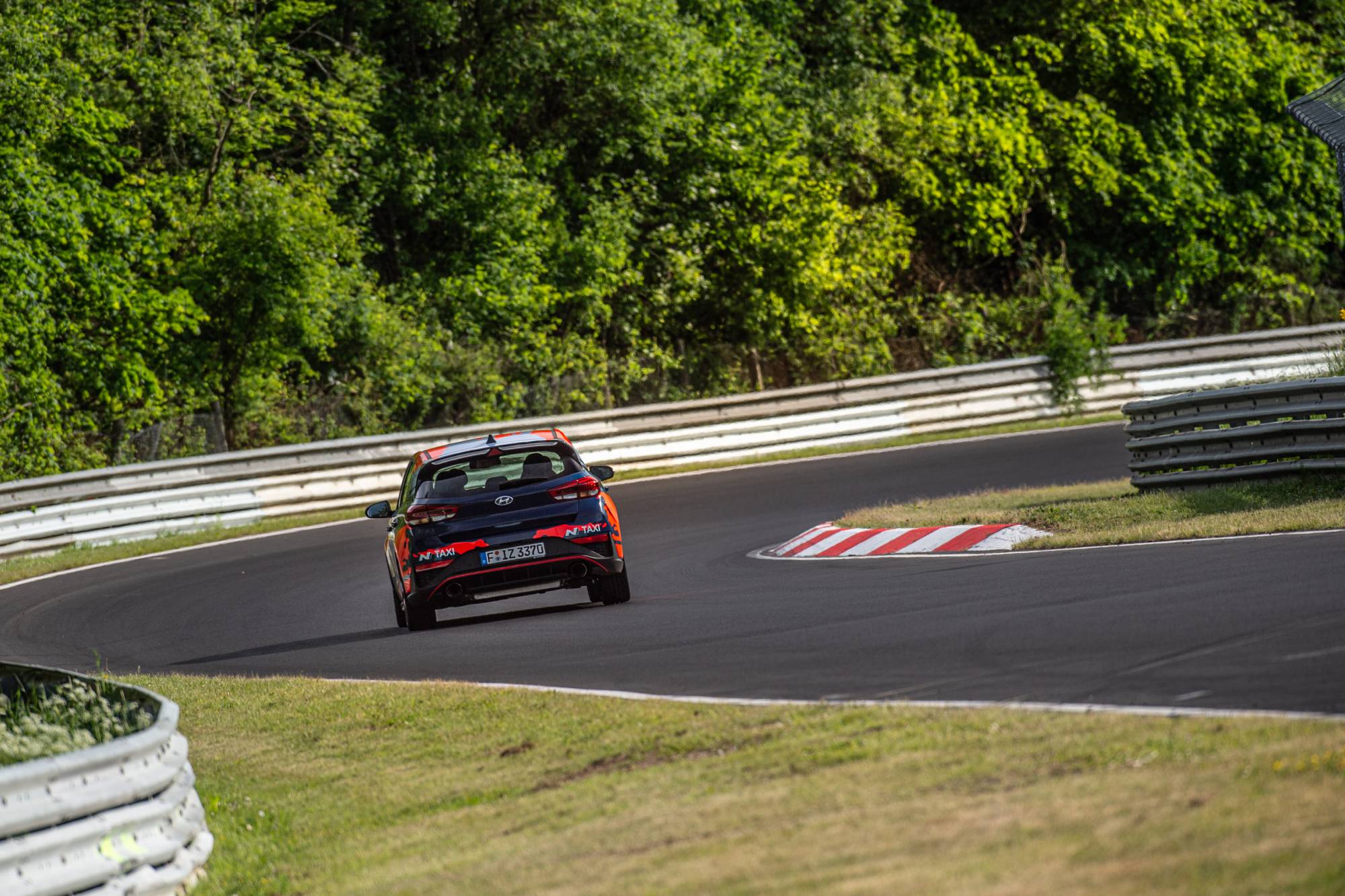Hyundai N Taxi i30N driving on the Nordschleife track
